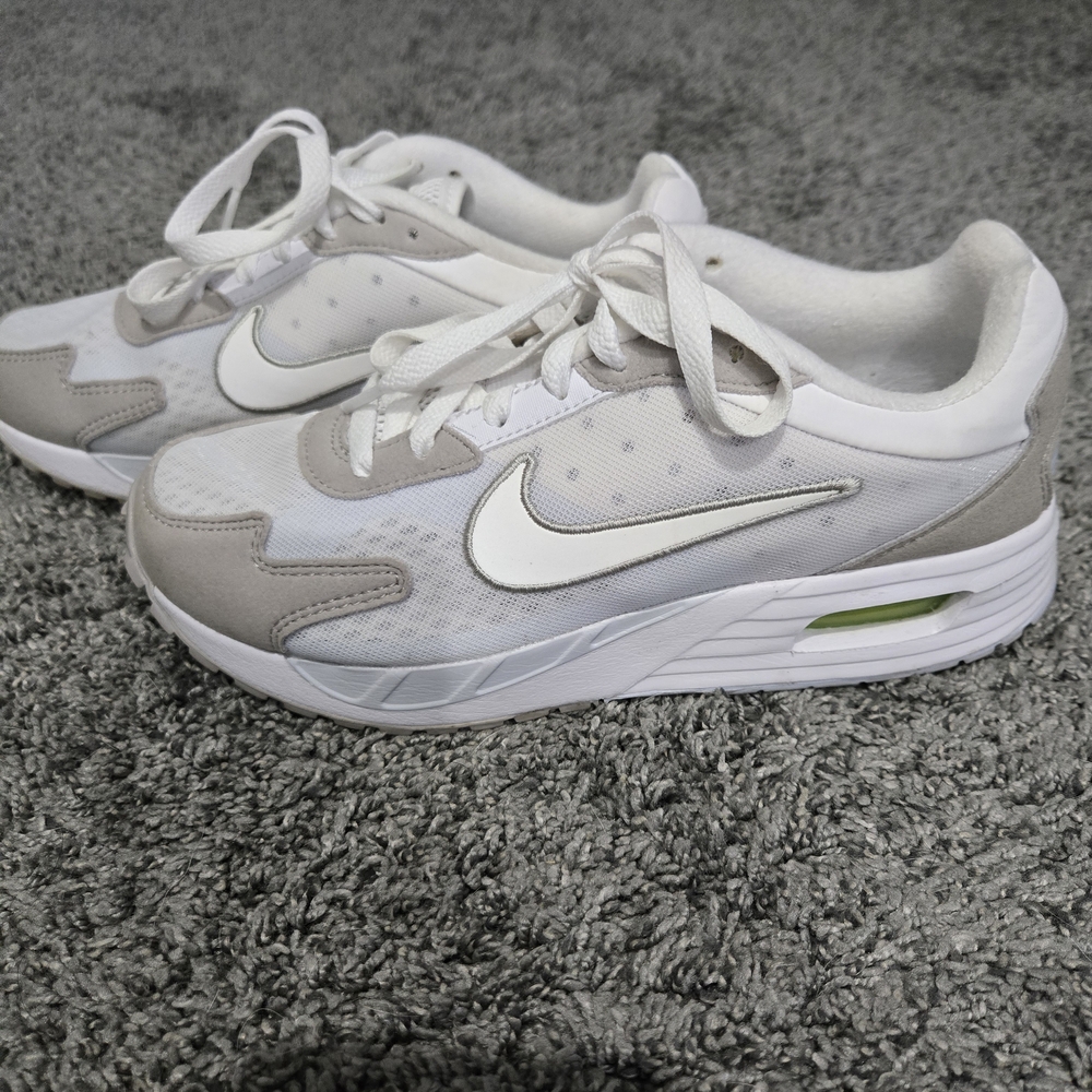 Nike AIR Max White and Gray Athletic Sneakers